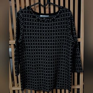 Cleo Patterned Sweater Blouse